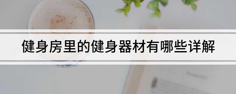 乐鱼健身房里的健身器材有哪些详解